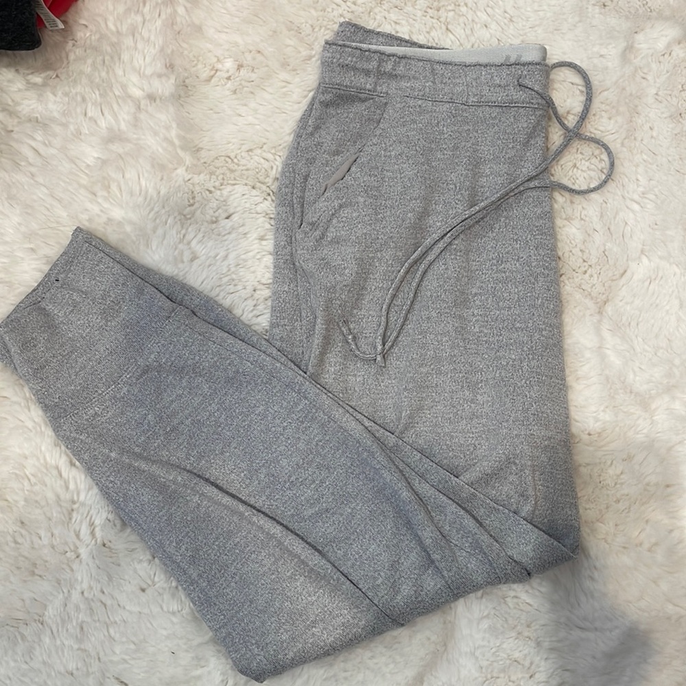 light grey Hollister joggers - size L